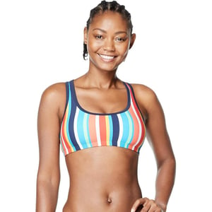 imageSpeedo womens Swimsuit Bikini TopClean Stripe Multi