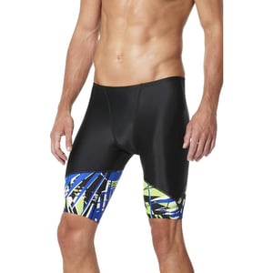 imageSpeedo Mens Swimsuit Jammer Prolt Shattered PalmDiscontinuedBlueGreen