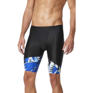 imageSpeedo Mens Swimsuit Jammer Prolt Shattered PalmDiscontinuedSpeedo Blue