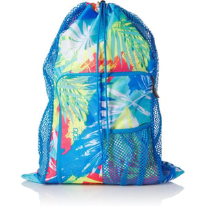 imageSpeedo UnisexAdult Drawstring Deluxe Ventilator Mesh Equipment BagPunch Blue Multi Blast