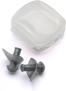 imageSpeedo Unisex Swim Training Silicone Ear Plugs  White 2 Pair Pack of 1Adult Ergo Grey