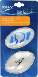 imageSpeedo Unisex Swim Training Silicone Ear Plugs  White 2 Pair Pack of 1Blue