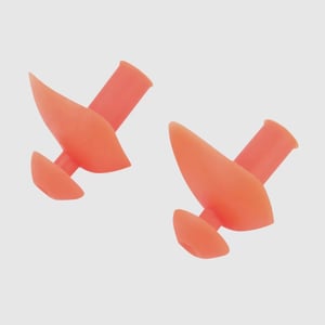 imageSpeedo Unisex Swim Training Silicone Ear Plugs  White 2 Pair Pack of 1Junior Ergo Dragonfire Orange