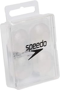 imageSpeedo Unisex Swim Training Silicone Ear Plugs  White 2 Pair Pack of 1White