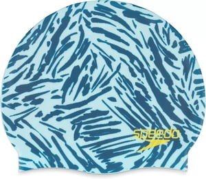 imageSpeedo UnisexAdult Swim Cap Silicone ElastomericAbstract Radiant Yellow