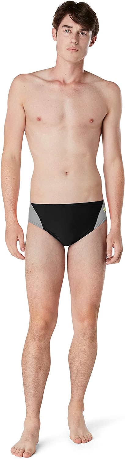 Speedo UnisexAdult Swimsuit Brief Eco Prolt Solid AdultSplice Team Black