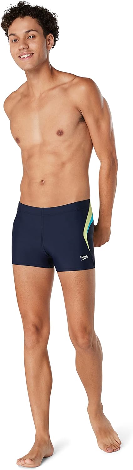 Speedo Mens Swimsuit Square Leg Eco Flex BeachstarSplice Scuba Blue