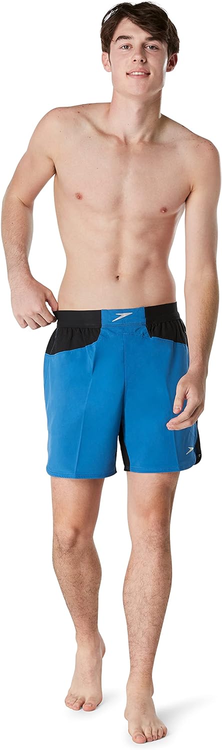 Speedo Mens Swim Trunk Short Length Fitness TrainingVallarta Blue