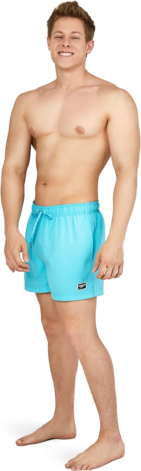 Speedo Mens Swim Trunk Short Length Redondo SolidBlue Atoll