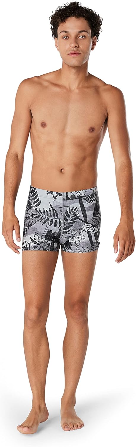 Speedo Mens Swimsuit Square Leg Eco Flex BeachstarCovered Shade Monument