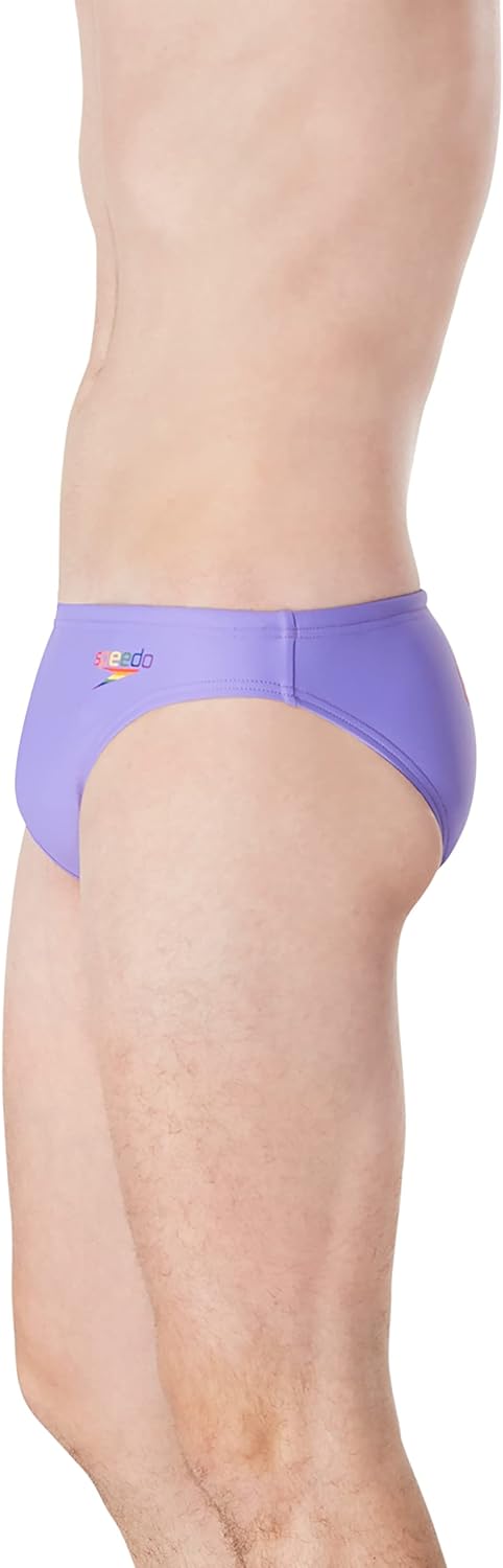 Speedo Mens Swimsuit Brief PowerFlex Eco Solar2023 Pride Wicked Purple