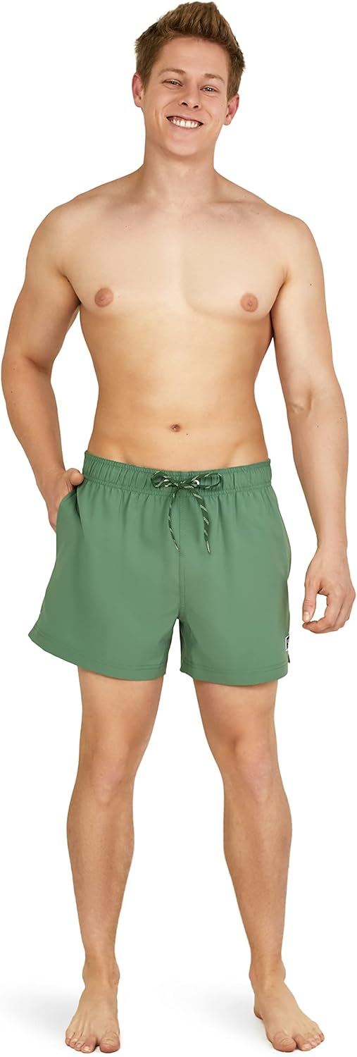 Speedo Mens Swim Trunk Short Length Redondo SolidDark Ivy