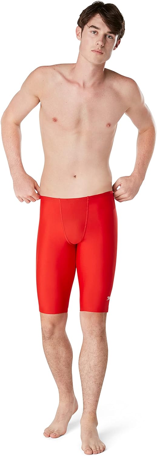 Speedo Mens Swimsuit Jammer ProLT SolidSolid Team Red