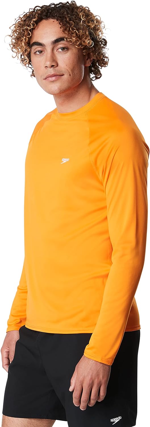 Speedo Mens Uv Swim Shirt Easy Long Sleeve Regular FitOriole