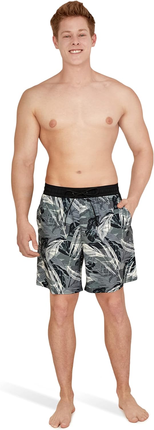 Speedo Mens Swim Trunk Mid Length SeasideCamo Monument