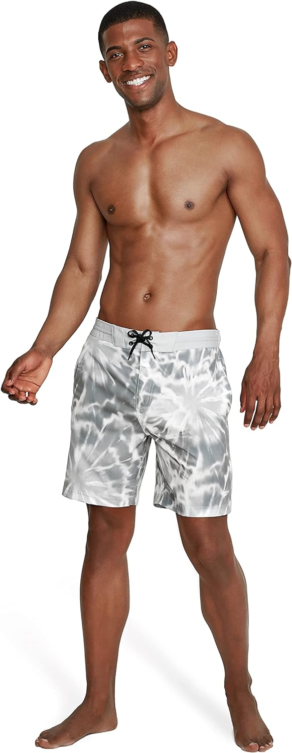 Mens Swim Trunk Knee Length Boardshort Bondi Printed18 Tides High Rise