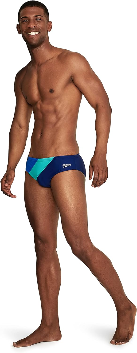 Speedo Mens Swimsuit Brief PowerFlex Eco SolarBlock Peacoat