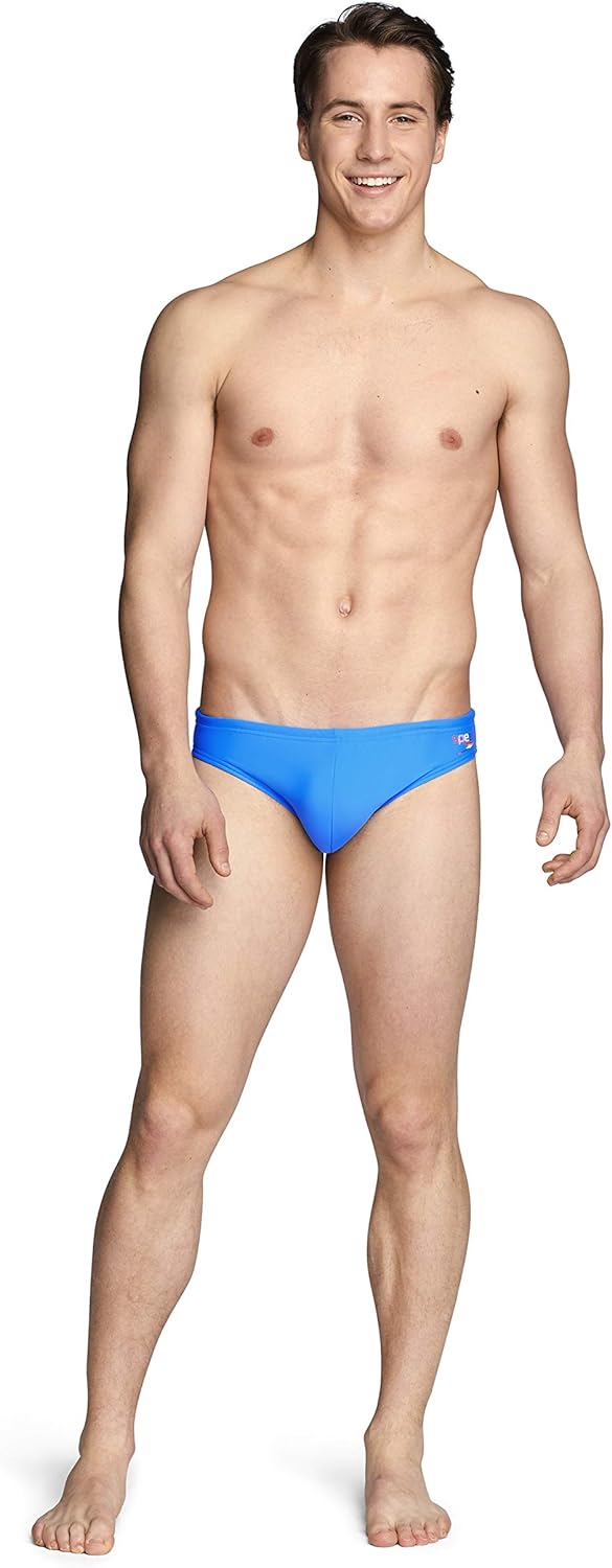 Speedo Mens Swimsuit Brief PowerFlex Eco SolarPride Team Blue