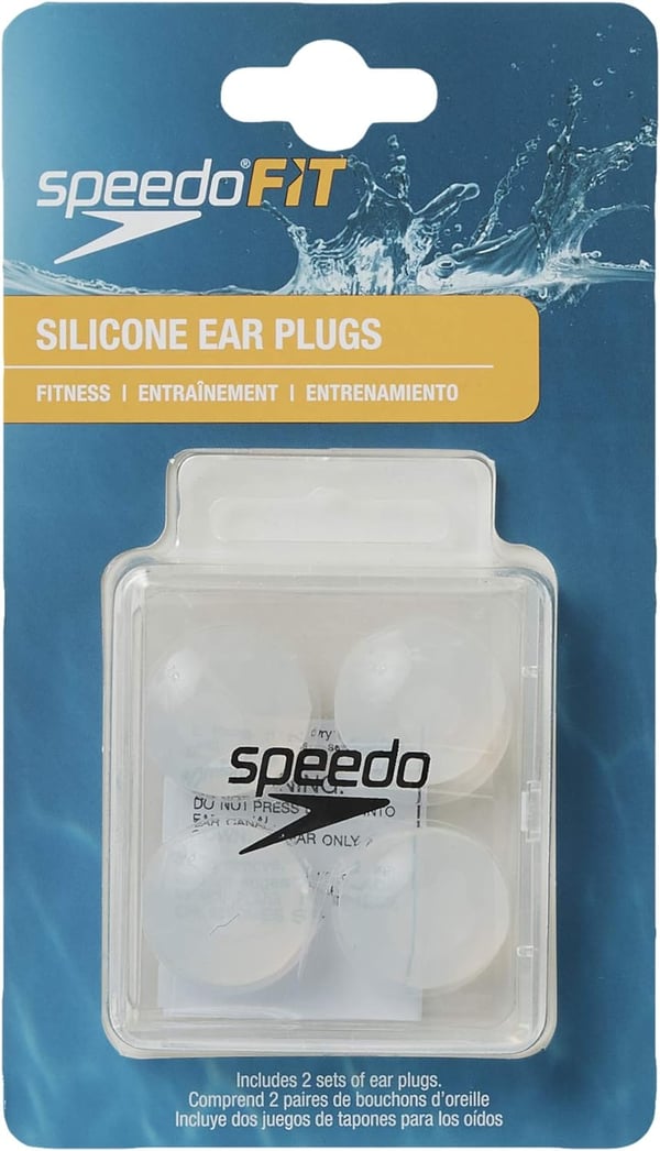 Speedo Silicone Ear Plugs2 Pair Pack of 1 White