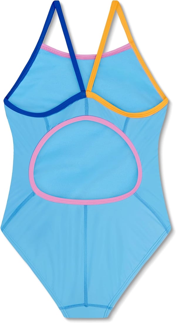 Speedo Girls Swimsuit One Piece Thin StrapsTranquil Blue