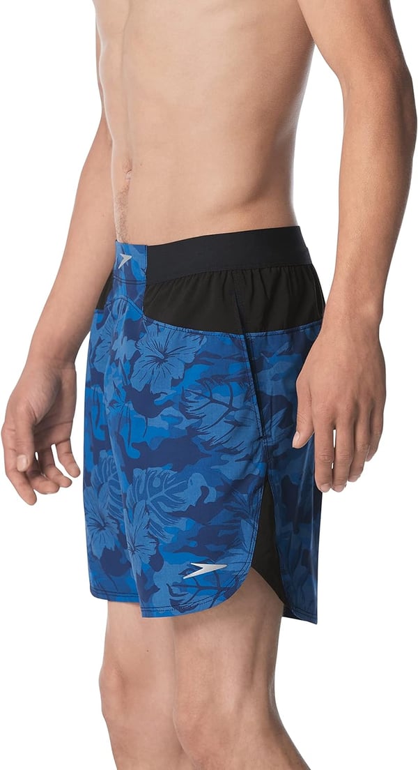 Speedo Mens Swim Trunk Short Length Fitness TrainingTropical Peacoat