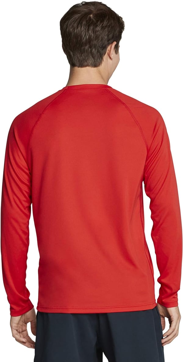 Speedo Mens Uv Swim Shirt Easy Long Sleeve Regular FitSpeedo Red