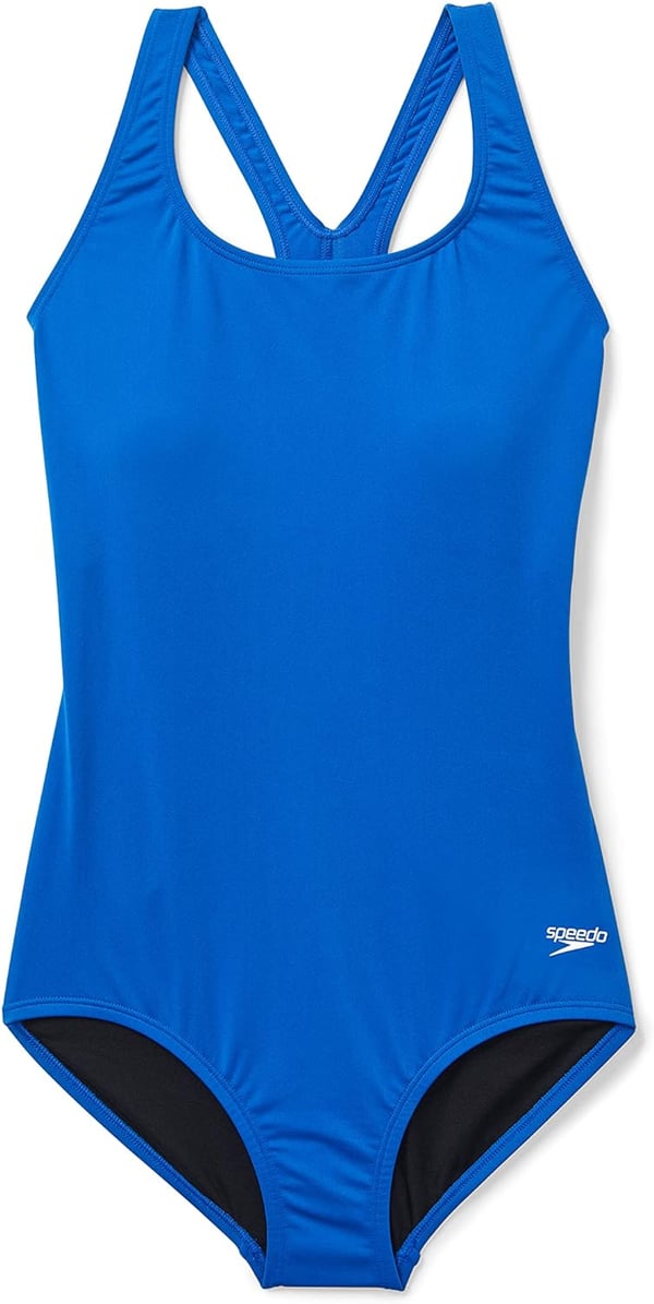 Speedo Womens Swimsuit One Piece Endurance Ultraback Solid Contemporary CutSpeedo Blue