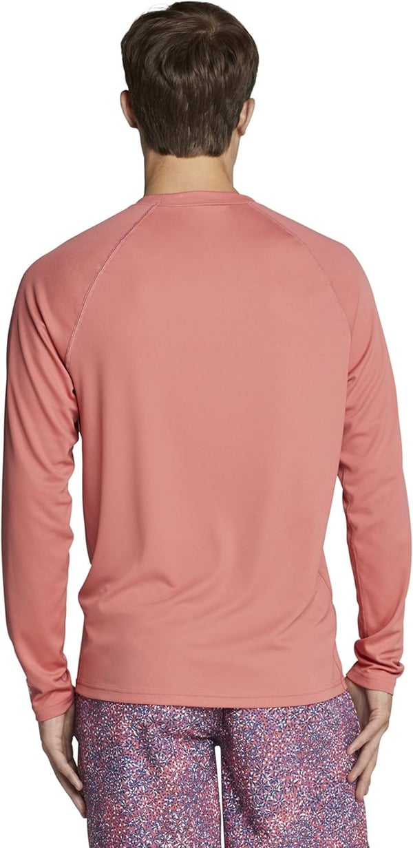 Speedo Mens Uv Swim Shirt Easy Long Sleeve Regular FitFaded Rose