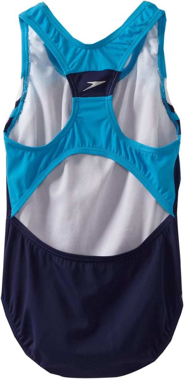 Speedo Girls Swimsuit One Piece Infinity Splice Thick StrapDeep Water