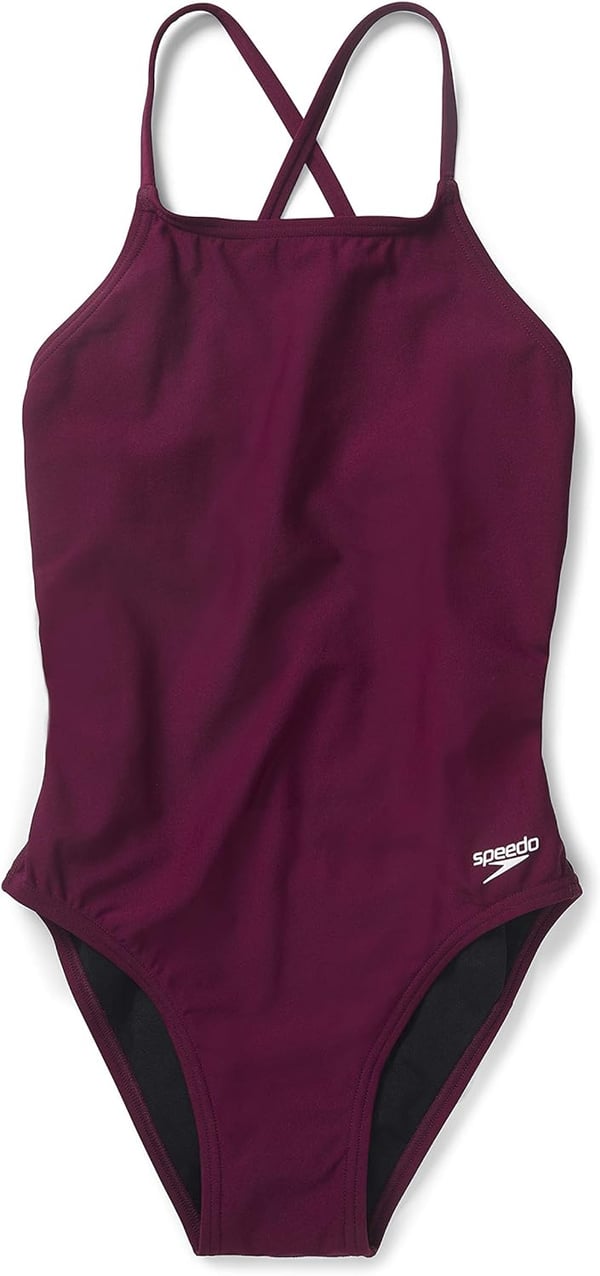 Speedo Womens Swimsuit One Piece Endurance Turnz Tie Back SolidCabernet