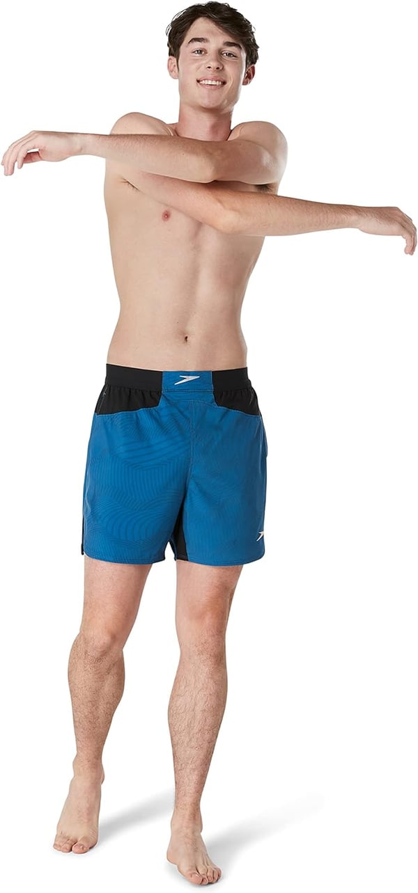 Speedo Mens Swim Trunk Short Length Fitness TrainingAtlantic Blue