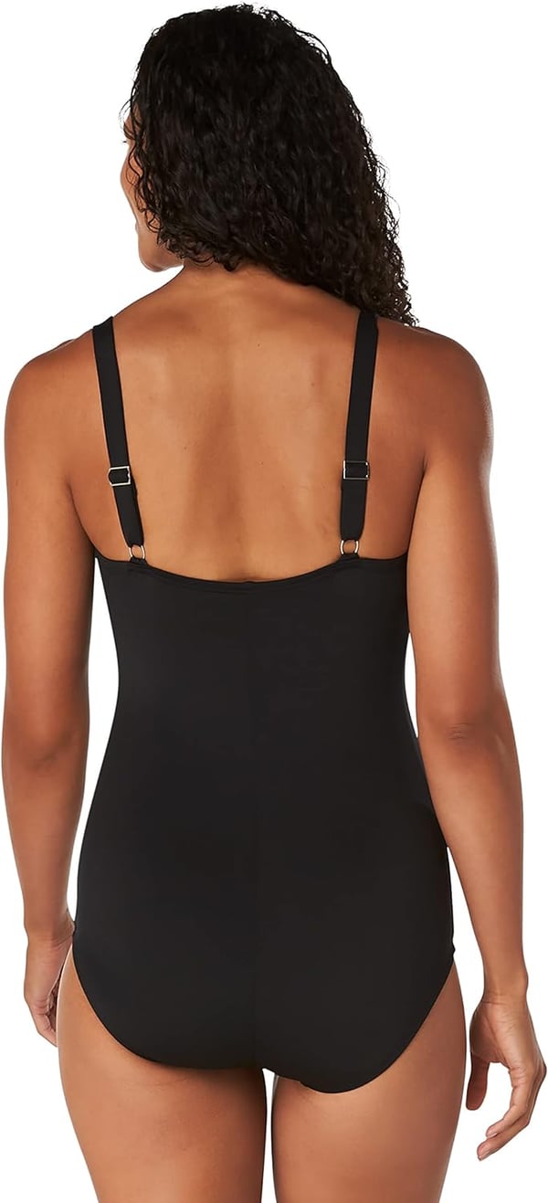 Speedo Womens Swimsuit One Piece Endurance Shirred Tank Moderate CutAnthracite