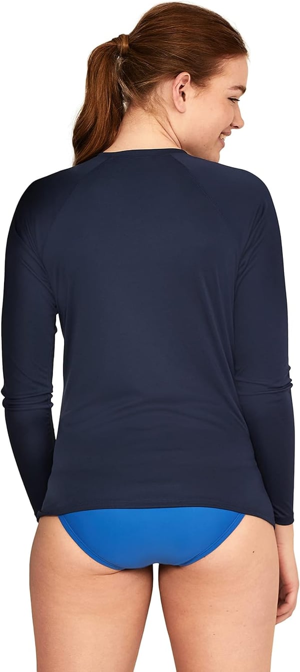 Speedo Womens Uv Swim Shirt Long Sleeve RashguardSpeedo Navy