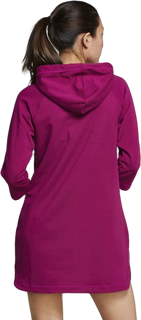 Speedo Womens Hooded Aquatic Fitness Robe and CoverUp with Full Front ZipRaspberry Radiance