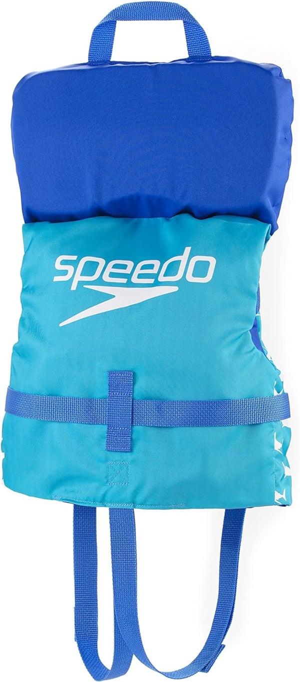 Speedo Baby Swim Infant Begin to Swim Flotation Life VestBlue AtollWhite Sharks