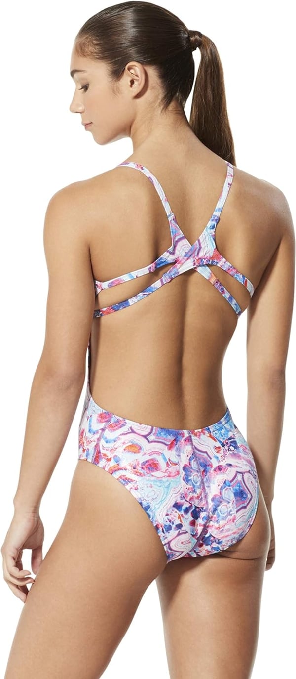 Speedo Turnz Flash BackPink Swimsuit One Piece Endurance Lite Flash Back Print