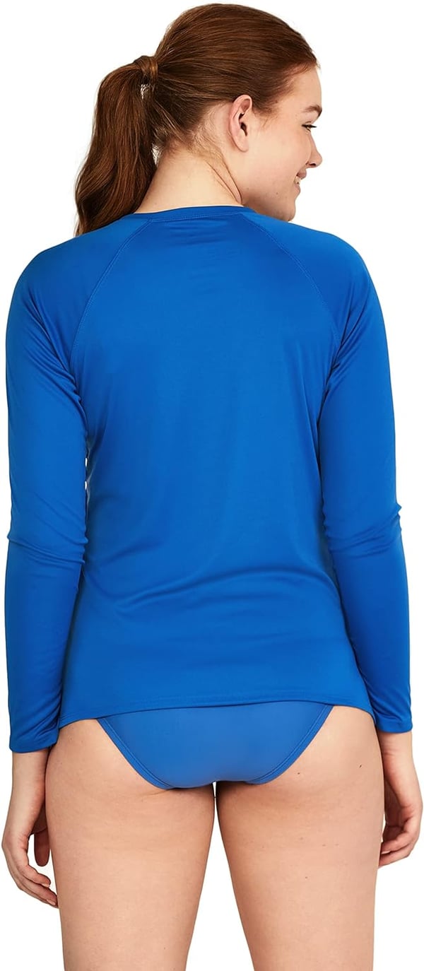 Speedo Womens Uv Swim Shirt Long Sleeve RashguardSpeedo Blue