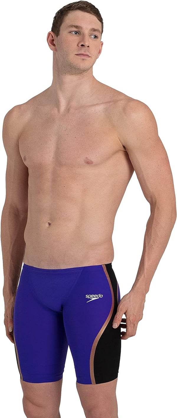 Speedo Mens Swimsuit Jammer LZR Pure IntentVioletBlackRose Gold