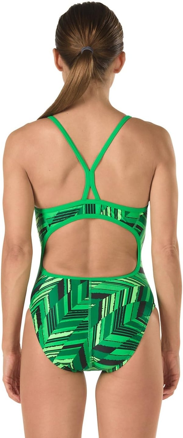 Speedo Endurance Angles Free Back Swimsuit SwimsuitAngles Speedo Green