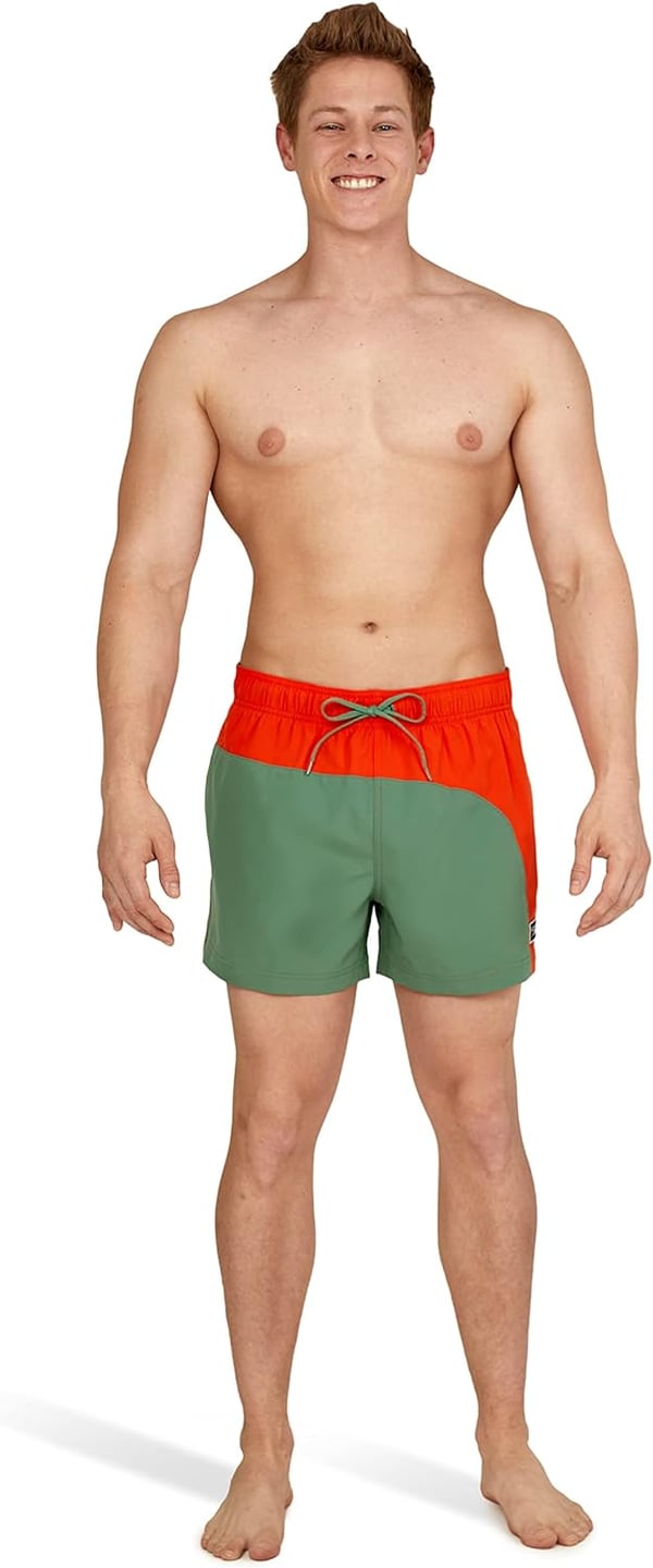 Speedo Mens Swim Trunk Short Length Redondo SolidBlock Dark Ivy