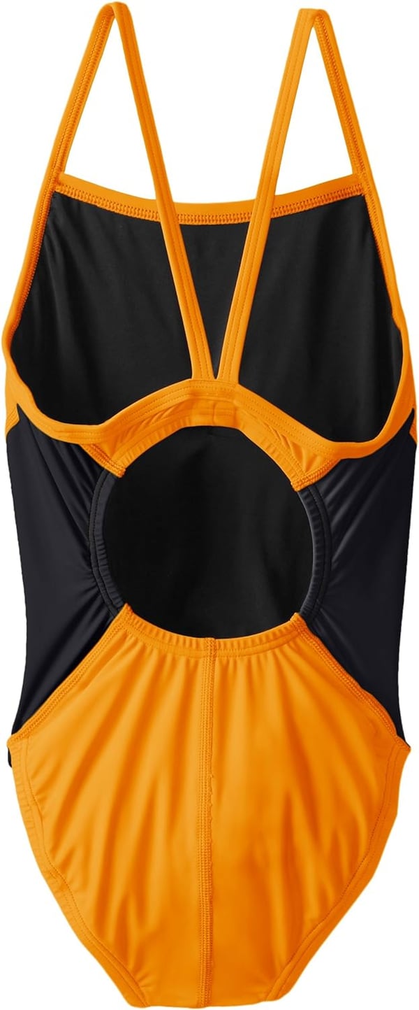 Speedo Big Girls Revolve Splice Energy Back Swimsuit22 Speedo Orange