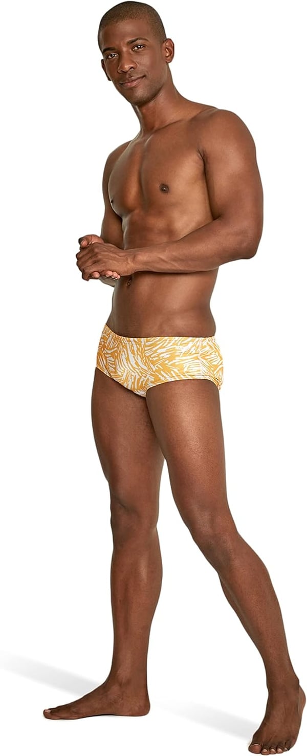 Speedo Mens Swimsuit Euro Brief Endurance PrintedAbstract Tiger