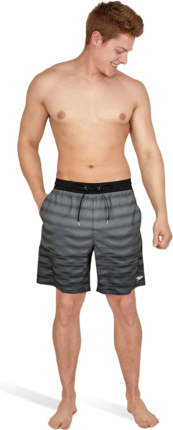 Speedo Mens Swim Trunk Mid Length SeasideDigital Anthracite