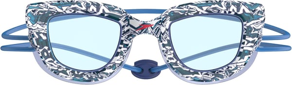 Speedo UnisexChild Swim Goggles Sunny G Ages 38Bluey Shark ChalkCeleste