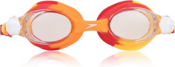 Speedo UnisexChild Swim Goggles Skoogle Ages 38Red Orange Tie Dye