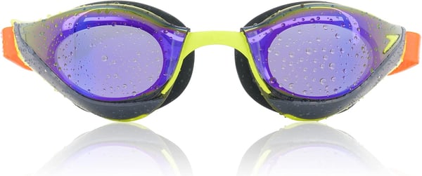 Speedo UnisexAdult Swim Goggles Mirrored Fastskin Pure FocusSalsoAtomic LimeViolet Gold