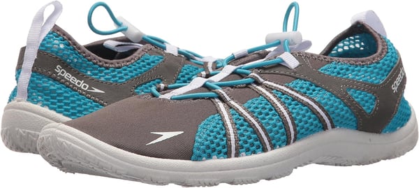 Speedo Womens Water Shoe Seaside Lace Up AthleticDark Gull GreyWhite