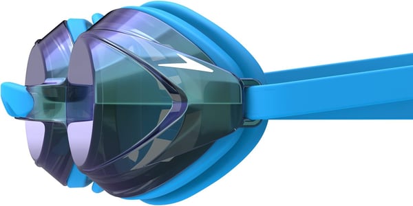 Speedo UnisexAdult Swim Goggles Mirrored Vanquisher 20Tlat Aero BlueSteelIrismirror