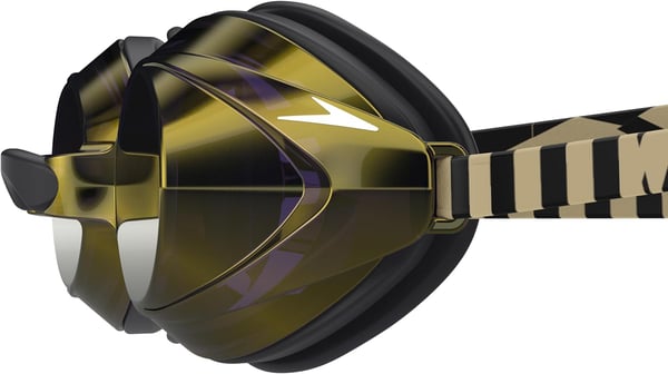 Speedo UnisexAdult Swim Goggles Mirrored Vanquisher 20Hero Speedo BlackBronzeGold Mirror