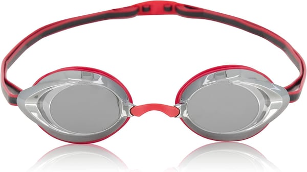 Speedo UnisexAdult Swim Goggles Mirrored Vanquisher 20Speedo Red